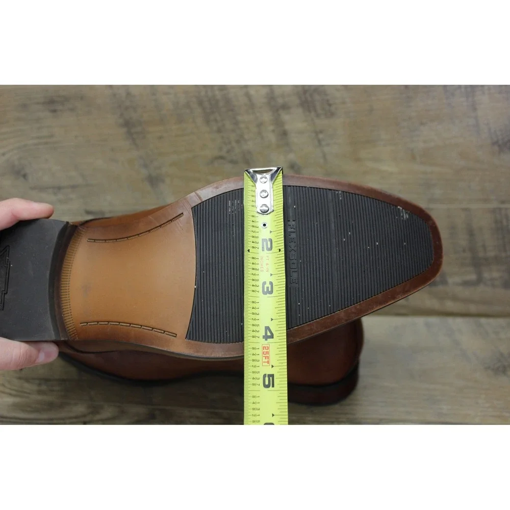 Florsheim Postino Oxford Shoes Men's 12D Cognac Leather Plain Toe Lace Up‎